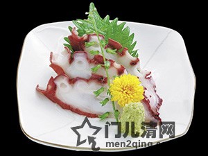 日本美食-料理菜单：章鱼刺身-蛸（たこ）