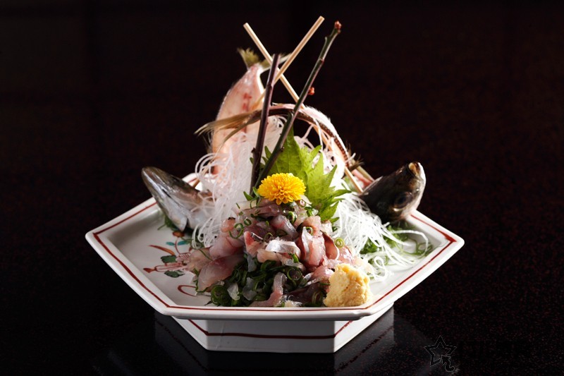 日本美食-料理菜单：刺身-鲹鱼叩刺身(鯵の叩き）