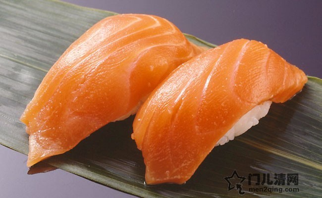 日本美食-料理菜单：寿司-三文鱼寿司（鮭）