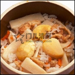 菜单：栗子烩饭（栗ご飯）