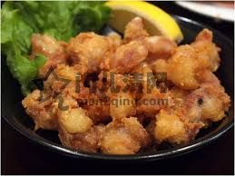 日本美食 日本料理菜单介绍:鸡脆骨(膝脆)唐扬(なんこつ唐揚)日本居酒屋的传统料理之一,也是人气的家常料理 图